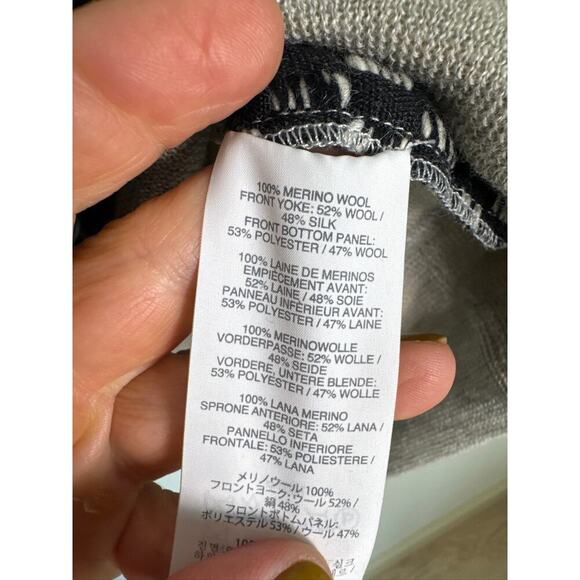 J.Crew Mixed Media Merino Wool Floral & Tweed Sweater  - M - Picture 5 of 7